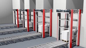 Verticaal transporteur voor pallets qimarox